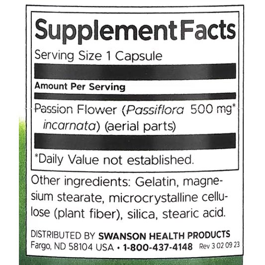 Swanson Ph | Swanson Full Spectrum Passion Flower, Lemon Balm, Lavender Flower, Stress Support