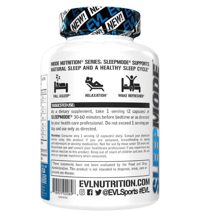 LowCostPH| EVLution Nutrition, SleepMode, 60 Veggie Capsules