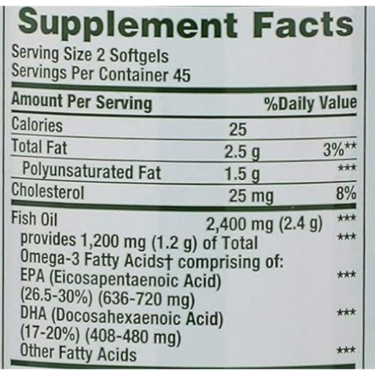 LowCostPH | Nature's Bounty Fish Oil, 1,000 mg, Support Reduce Risk of Coronary Heart Disease*