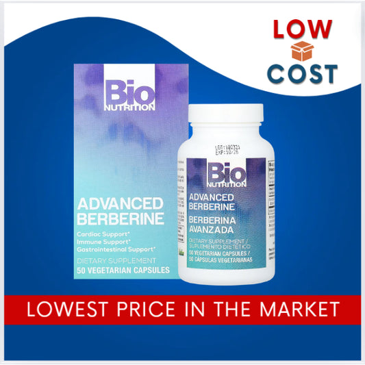 Lowcostph | Bio Nutrition, Advanced Berberine, 50 Vegetarian Capsules| Gastrointestinal, Blood Sugar