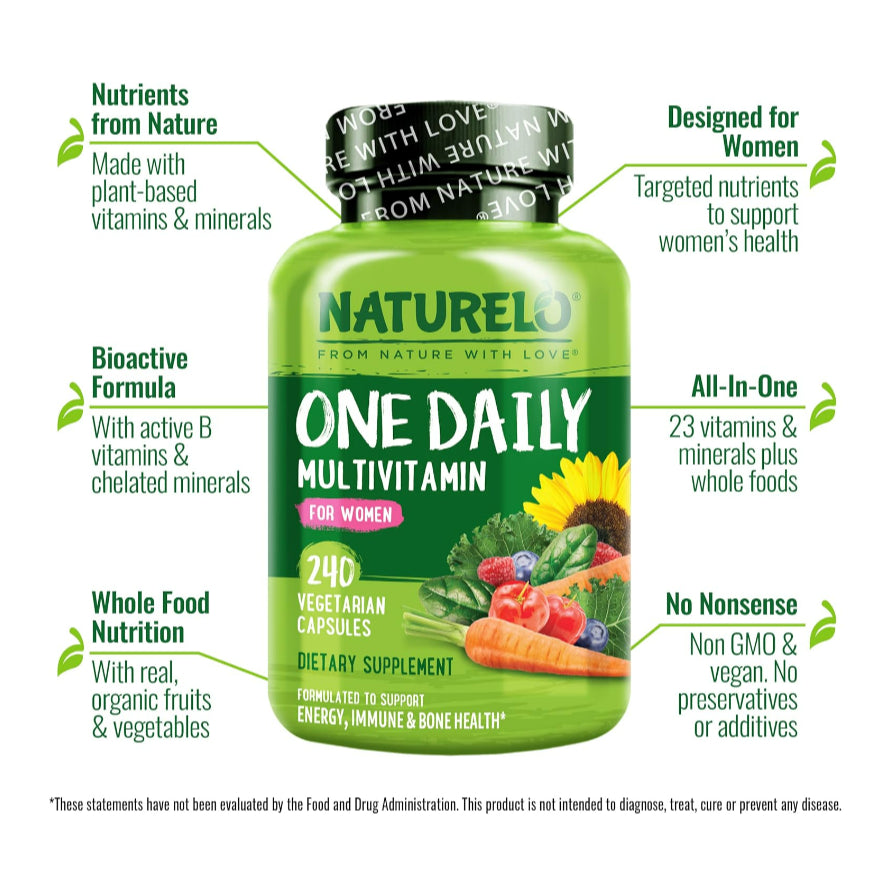 LowCostPH | NATURELO One Daily Multivitamin for Men & Women - with Vitamins & Minerals + Organic