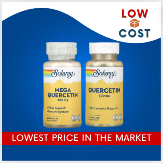 LowCostPh | Solaray, Quercetin, 500 mg, Mega Quercetin, 600 mg, VegCaps, Natural Factors, Quercetin,