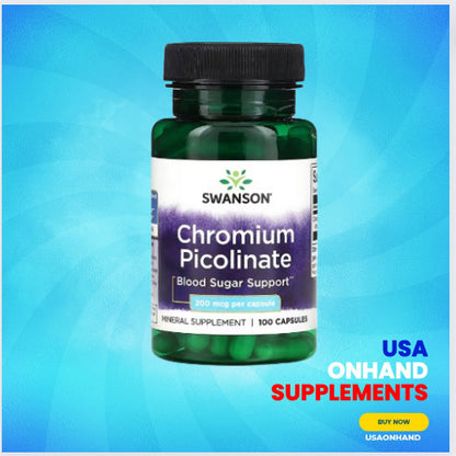 USAOnhand| Swanson, Chromium Picolinate, 200 mcg, 100 Capsules