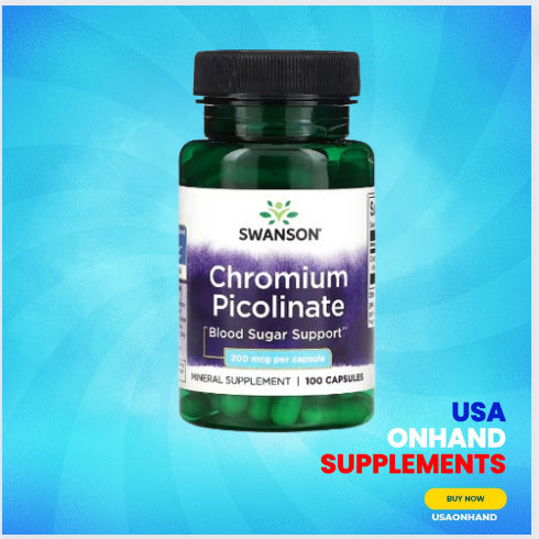 USAOnhand| Swanson, Chromium Picolinate, 200 mcg, 100 Capsules