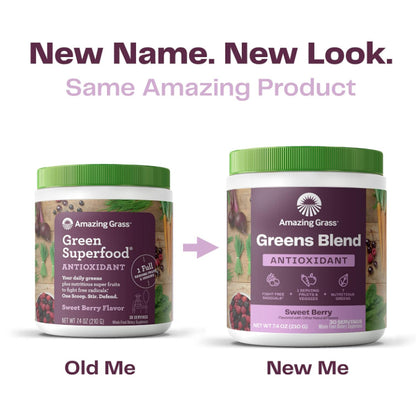 LowCostPh | Amazing Grass, Green Blend Antioxidant, Sweet Berry, 7.4 oz (210 g), Supports Digestive
