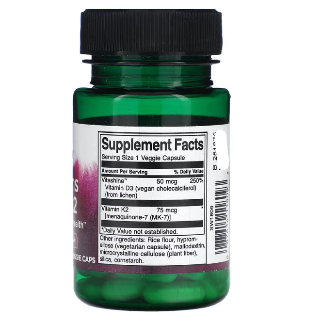 Swanson Ph | Swanson, Vitamins D3 & K2, Extra Strength, with Strontium, Bone and Immune Health