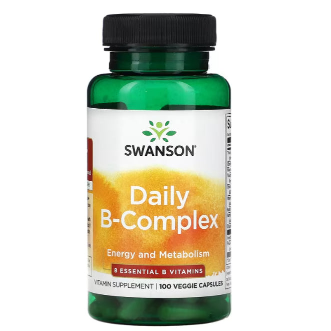 Swanson Ph | Swanson, Daily B-Complex, 100 Veggie Capsules Promotes Nervous System, and Immune