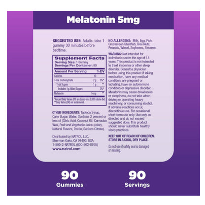 LowCostPh | Na trol, Melatonin 5mg,  for Restful Sleep,5mg Strawberry-Flavored Gummies for Adult