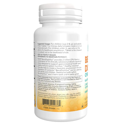 LowCostPH | NOW Foods, Berry Dophilus, Kids, 2 Billion CFU, Extra Strength Berry Dophilus, Chewables