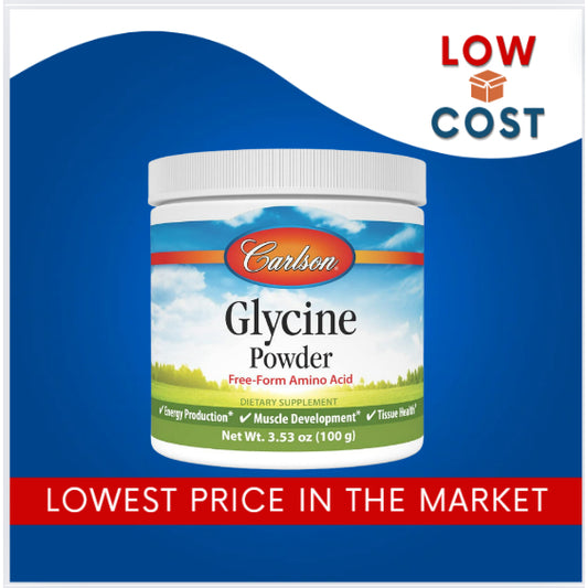 LowCostPH| Carlson - Glycine Powder, 2000 mg Glycine, Amino Acid Powder, Energy Production, Muscle