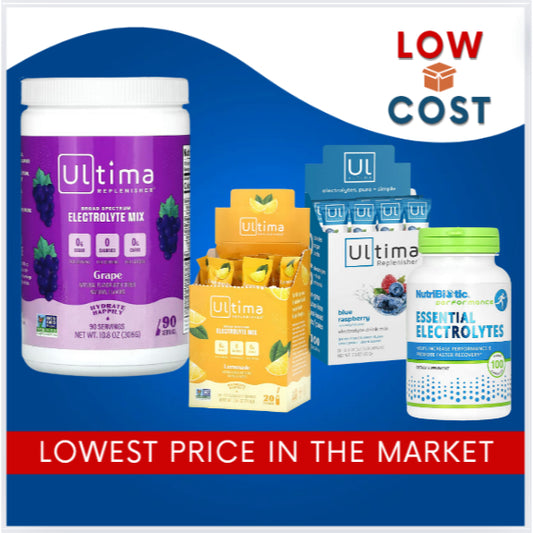 LowCostPH | NutriBiotic, Essential Electrolytes \ Ultima Replenisher, Electrolyte Drink Mix.