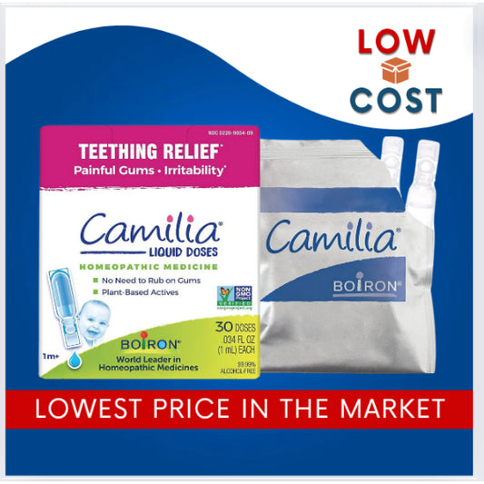 Lowcost PH | Boiron, Camilia, Teething Relief, 1 Month + , 30 Doses, 0.034 fl oz (1 ml) Each