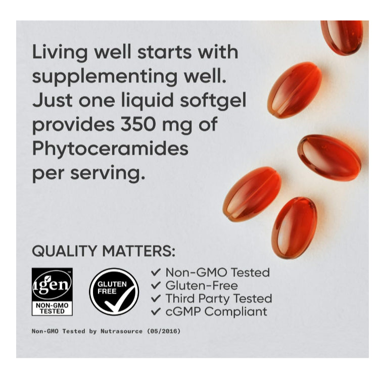 Low Cost PH | Sports Research, Phytoceramides Mini-Gels, 350 mg, | Skin Hydration & Wrinkle Support