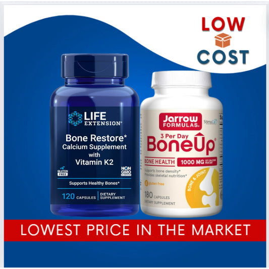 LowCostPH | Life Extension Bone Restore Vitamin K2, Bone-Up Strontium Caps for Bone Health