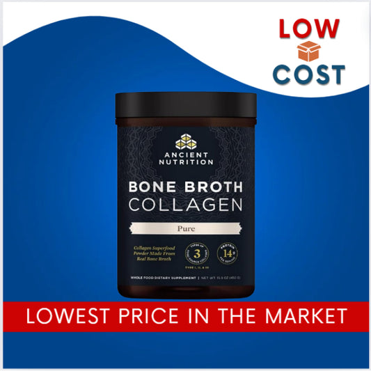 LowCostPH| Ancient Nutrition, Bone Broth Collagen, Pure, 15.9 oz (450 g) Beauty & Anti-Aging Support