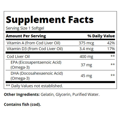 LowCostPH| 21st Century, Norwegian Cod Liver Oil, 400 mg, 110 Softgels