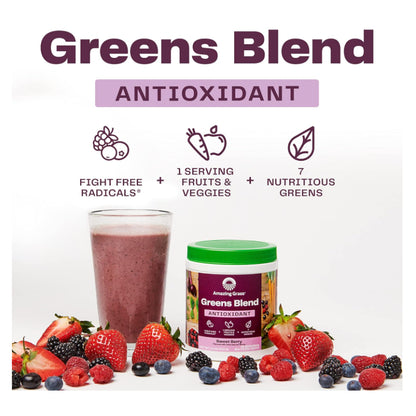 LowCostPh | Amazing Grass, Green Blend Antioxidant, Sweet Berry, 7.4 oz (210 g), Supports Digestive