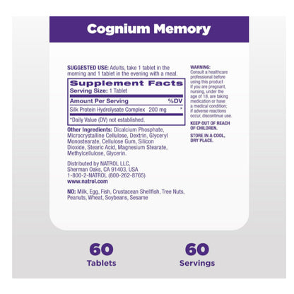 LowCostPH| Na Trol,Cognium Memory, Extra Strength, 200 mg, 60 Tablets