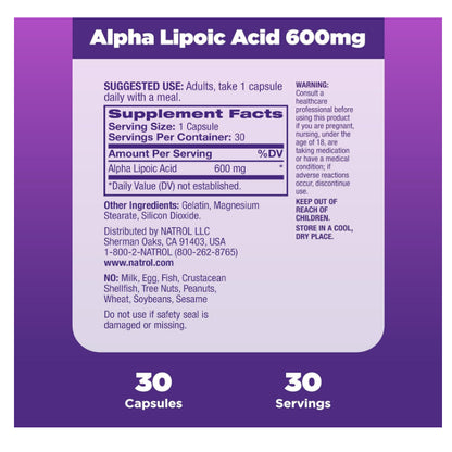 LowCostPh | Na Trol, Alpha Lipoic Acid, Time Release, 600 mg, 300mg , Tablets & Capsules