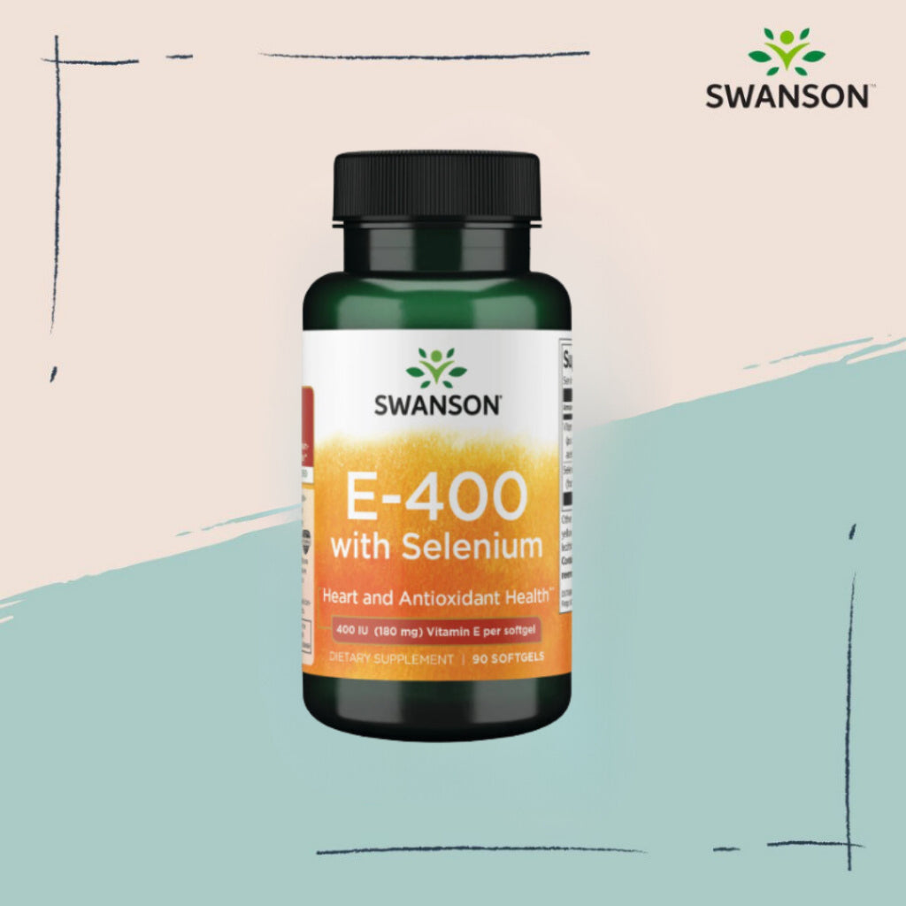 Swanson Ph | Swanson Vitamin E w/ Selenium 400 IU 90Softgels Provides Antioxidant Cardiovascular