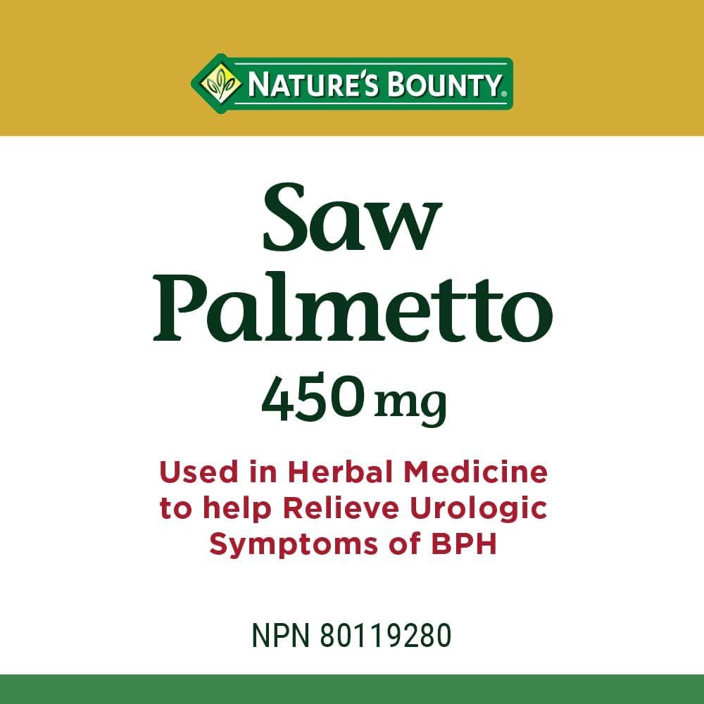 Nature's Bounty, Saw Palmetto, 450 mg