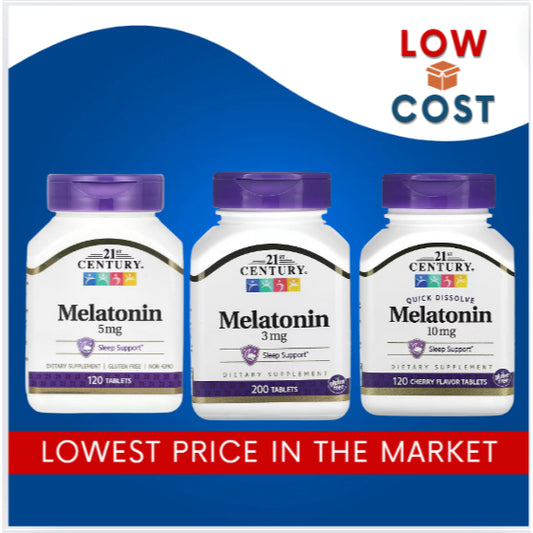 Low Cost PH | 21st Century, Quick Dissolve Melatonin, Cherry Flavor Sleep Aid For Adult.
