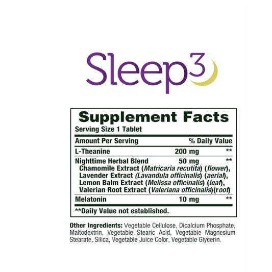 LowCostPH | Nature's Bounty, Sleep 3, Maximum Strength, Drug-Free Sleep Aid, 30 Tri-Layered Tablets
