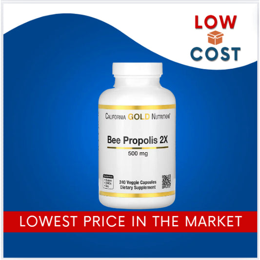 LowCostPH| California Gold Nutrition, Bee Propolis 2X, Concentrated Extract, 500 mg, 240 Veggie Caps