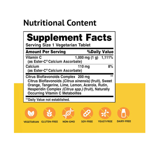 LowCostPh | American Health, Ester-C With Citrus Bioflavonoids, 1,000 mg, 90 Vegetarian Tablets