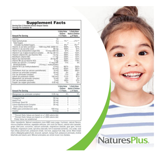 Low Cost PH | NaturePlus Source of Life Animal Parade Childrens MultiVitamin Mineral Supplement