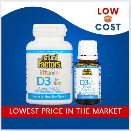 LowCost PH| Natural Factors, Vitamin D3 400 IU, Supports Strong Bones, Teeth and Immune Function.