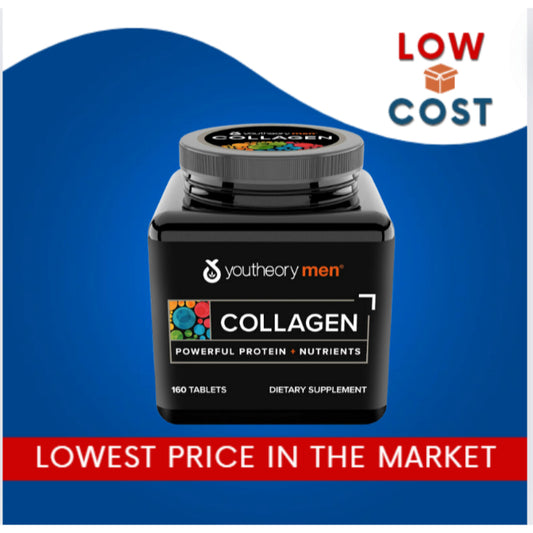 LowCost PH| Youtheory Men's Collagen -Vegetarian Collagen Supplement for Men -Contains Biotin -160ct