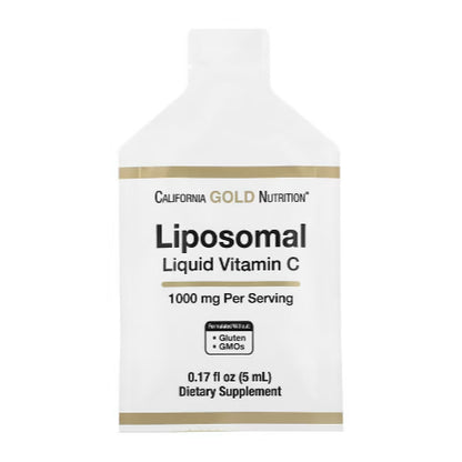 LowCost PH| California Gold Nutrition, Liposomal Liquid Vitamin C, Unflavored, 1,000 mg, 30 Sachets
