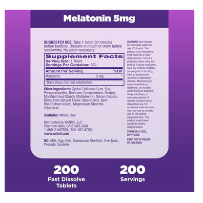 USAOnhand| Non Habit Sleep Melatonin 3mg for Adults Non GMO|Vegan|Vegetarian