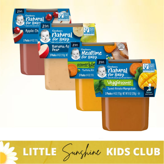 Little Sunshine | Gerber Puree, 2nd Food Baby, 2 Pack, 4 oz (113 g) Each Puree