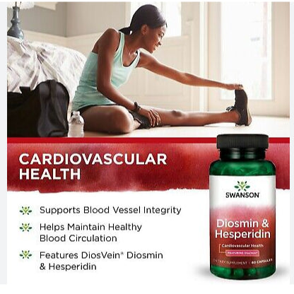 SwansonPh | Swanson, Diosmin & Hesperidin, 60 Capsules, Supports Cardiovascular & Blood Health,