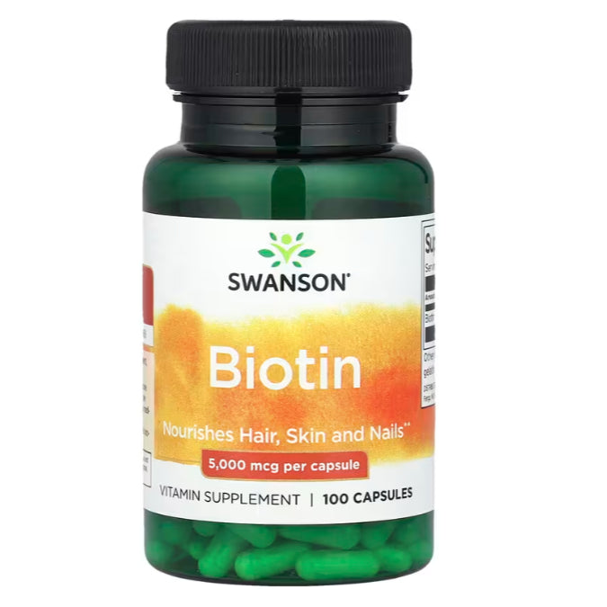 Swanson Ph | Swanson, Biotin, 5000mcg, 10,000mcg, Time-Release, Natural Cherry, Hair, Skin & Nails
