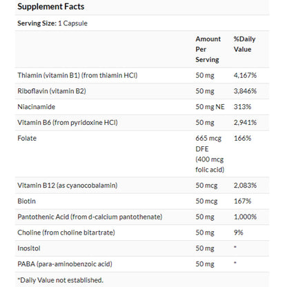 Swanson Ph | Swanson, Balance B-50 Complex 250 Capsules. Energy and Metabolism Comprehensive Formula