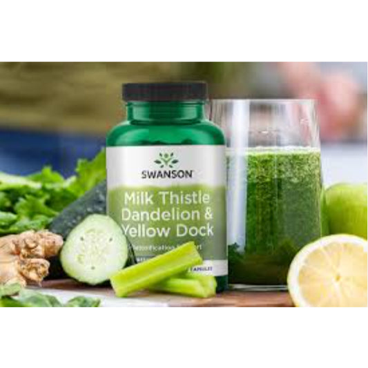 Swanson Ph | Swanson Milk Thistle Dandelion & Yellow Dock, Combination, Full Spectrum, Detox Support