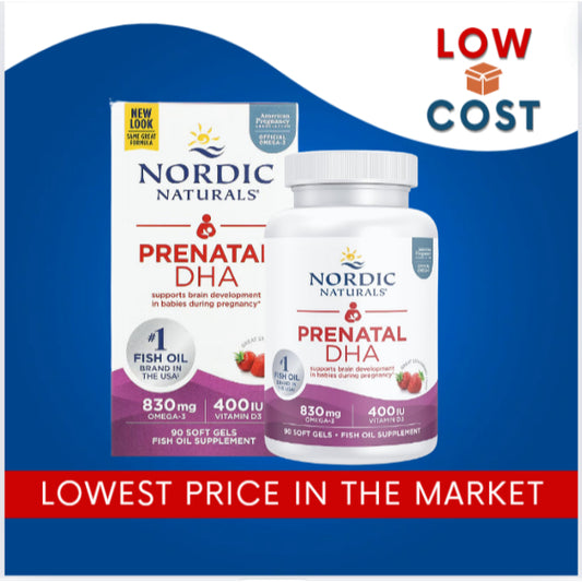 Lowcostph | Nordic Naturals, Prenatal DHA, Unflavored / Strawberry, 90 Soft Gels