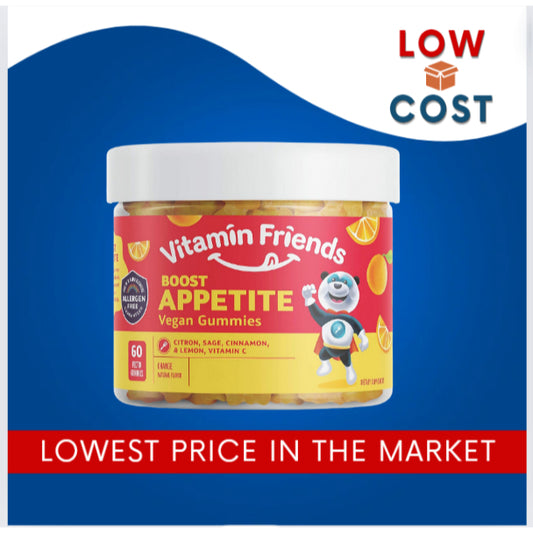 Low Cost PH | Vitamin Friends, Boost Appetite Vegan Gummies, Orange, 60 Pectin Gummies