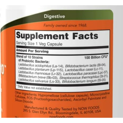 LowCostPH | Now Foods, Probiotic-10, 25 Billion, 50 Billion, 100 Billion Dietary Supplement