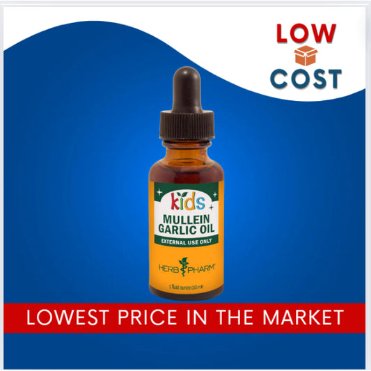 LowCostPH| Herb Pharm, Kids Mullein Garlic Oil, 1 fl oz (30 ml) Ear|Respiratory| Anti-Inflammatory S