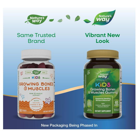 LowCostPh | Nature's Way, Kids, Growing Bones & Muscle, Cool, Calm & Collected, Brain Builder, Gummy