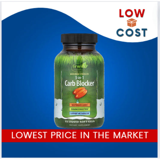 Low Cost PH | Irwin Naturals, 3-in-1 Carb Blocker, Maximum Strength Neutralize-Carbs Keto Support.