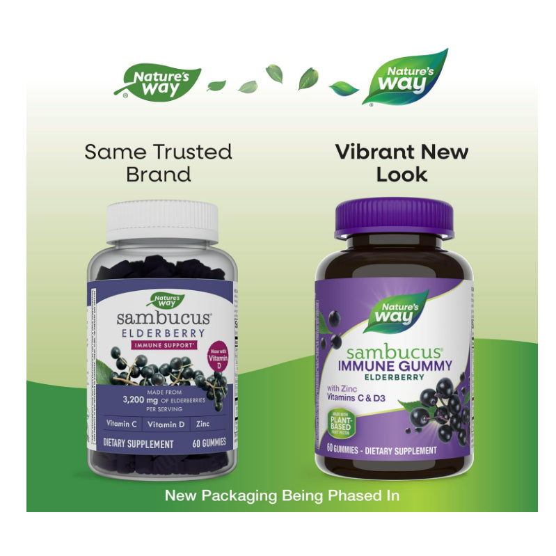 USA Onhand | Nature's Way Immune Support Sambucus Gummies for Kids and Adult Elderberry