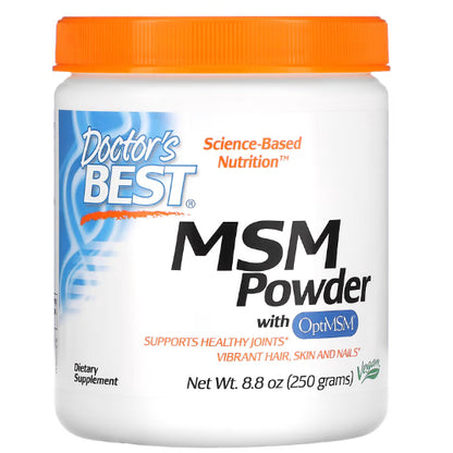 LowCostPH | Doctor's Best, MSM with OptiMSM, 1,000 mg, 180 | 360 Capsules | Powder 250g