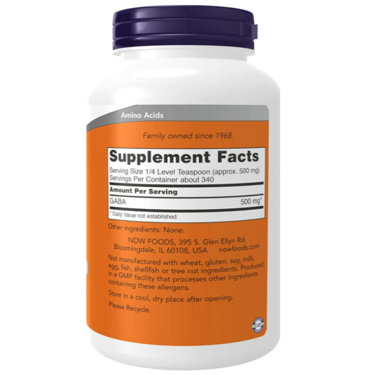 LowCOstPH| NOW Supplements, GABA (Gamma-Aminobutyric Acid) Powder, Neurotransmitter Support