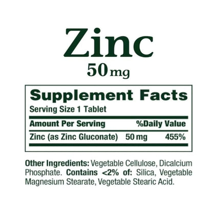 LowCostPh | Nature's Bounty, Zinc, 50 mg, 200 Tablets |  for Immune System Support
