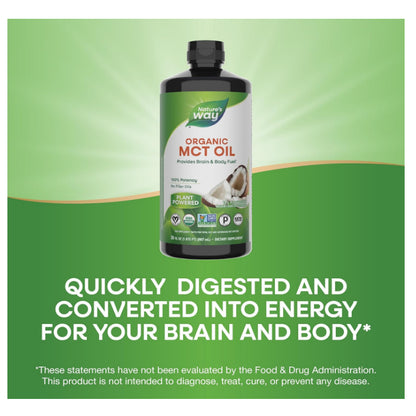 LowCost PH| Nature's Way Organic MCT Oil, Brain and Body Fuel from Coconuts*, C8 Caprylic Acid